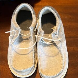 Hey Dude Gray and Cream Casual Shoes